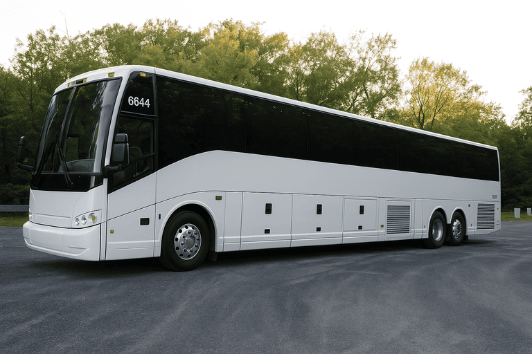 exterior of Long Beach Coach Bus Service coach bus