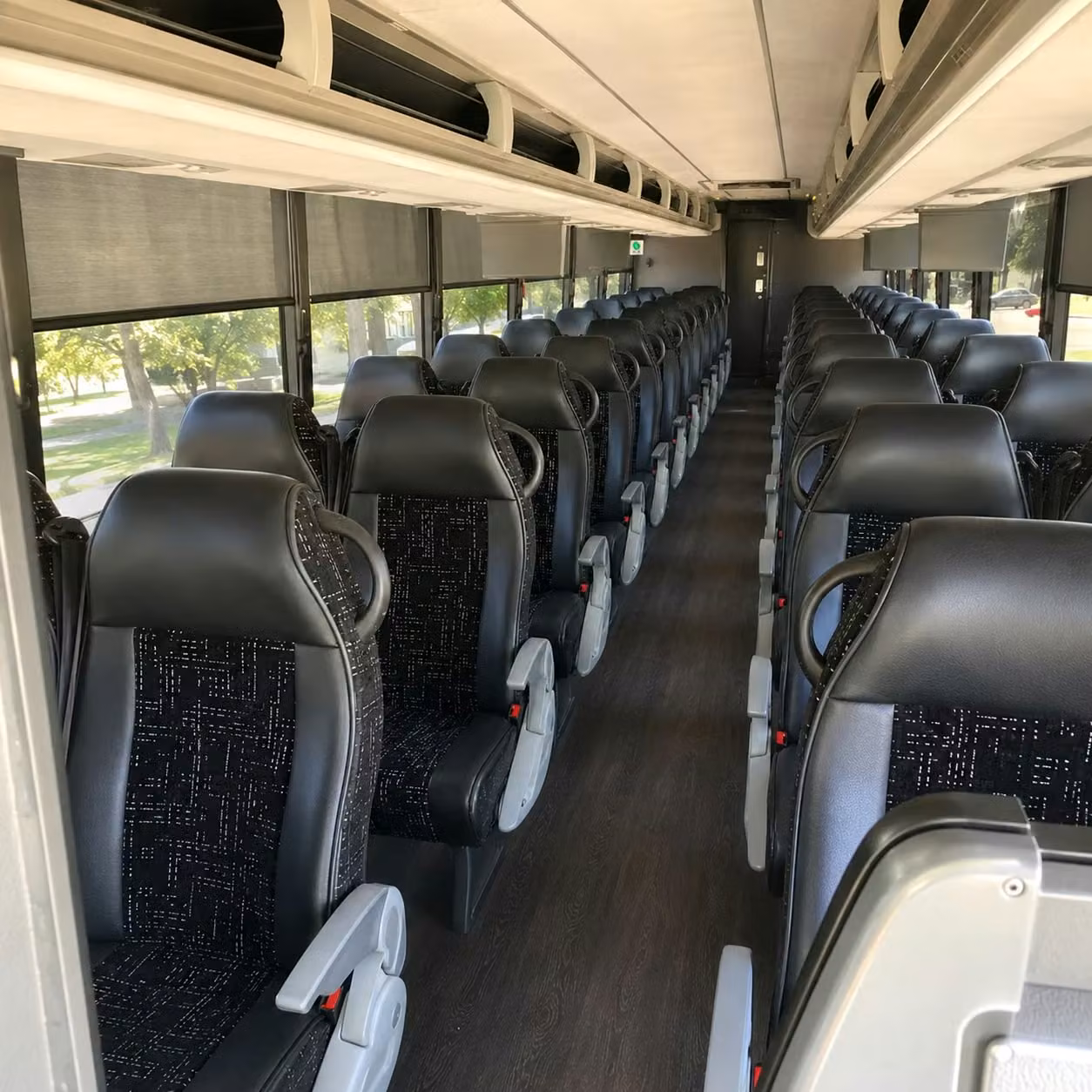 long beach charter bus inside